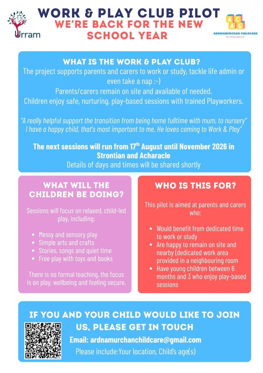 Work & Play pilot approach, feedback and registration instructions